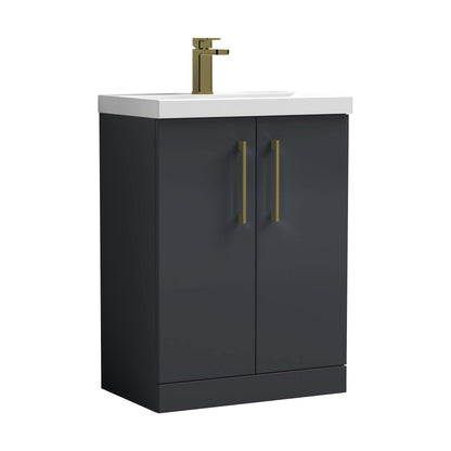 [BALARN1403AH017] Bramshall Floor Standing 2-Door Vanity & Mid-Edge Basin – Choice of Colour and Handle Finish - Cutout