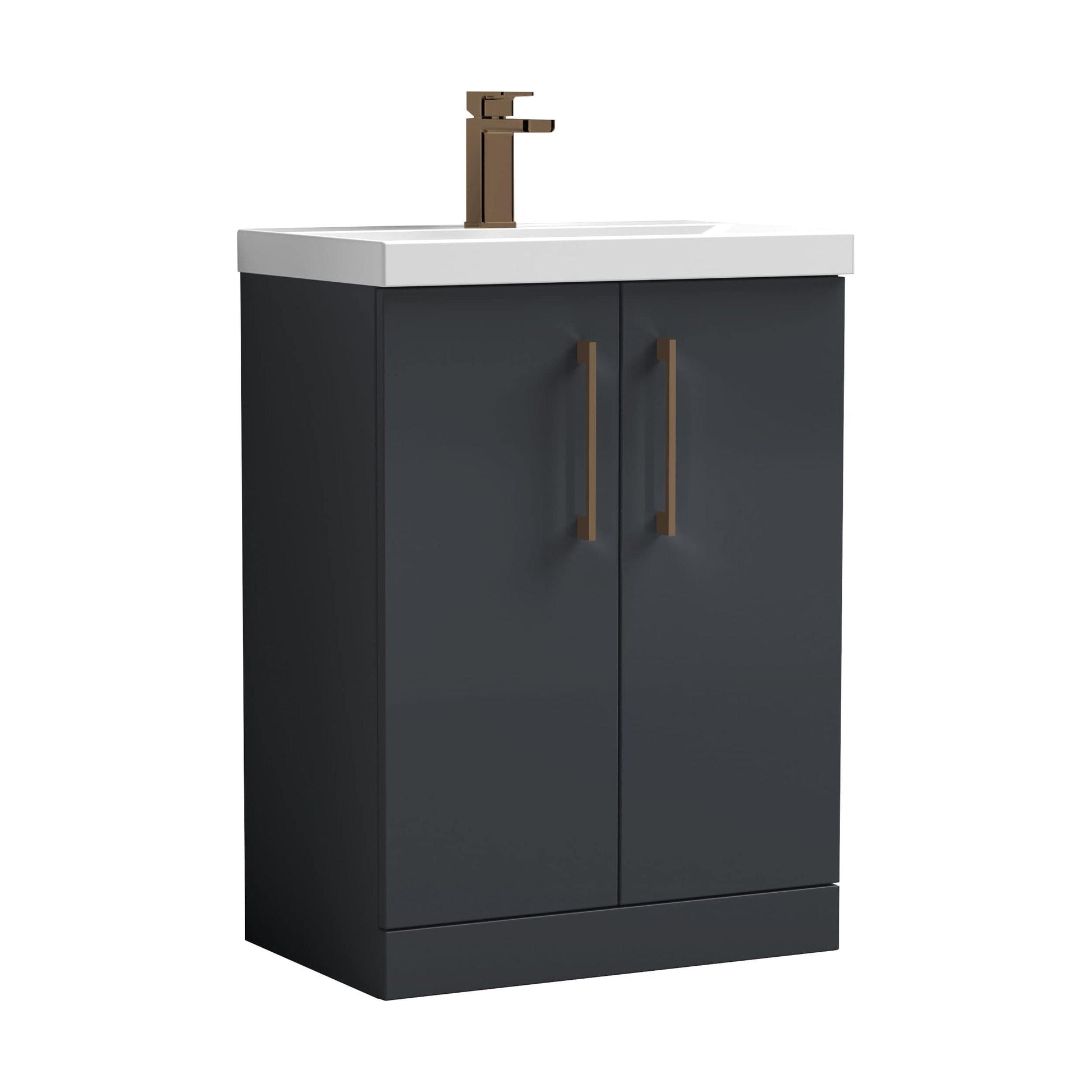 [BALARN1403AH1516] Bramshall Floor Standing 2-Door Vanity & Mid-Edge Basin – Choice of Colour and Handle Finish - Cutout