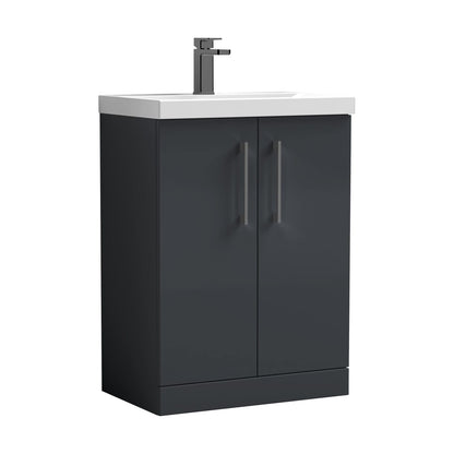 [BALARN1403AH716] Bramshall Floor Standing 2-Door Vanity & Mid-Edge Basin – Choice of Colour and Handle Finish - Cutout