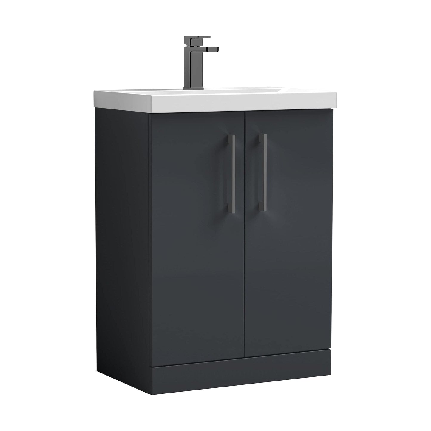 [BALARN1403AH716] Bramshall Floor Standing 2-Door Vanity & Mid-Edge Basin – Choice of Colour and Handle Finish - Cutout