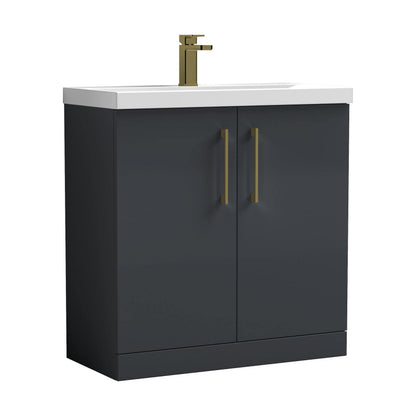 [BALARN1405AH017] Bramshall Floor Standing 2-Door Vanity & Mid-Edge Basin – Choice of Colour and Handle Finish - Cutout