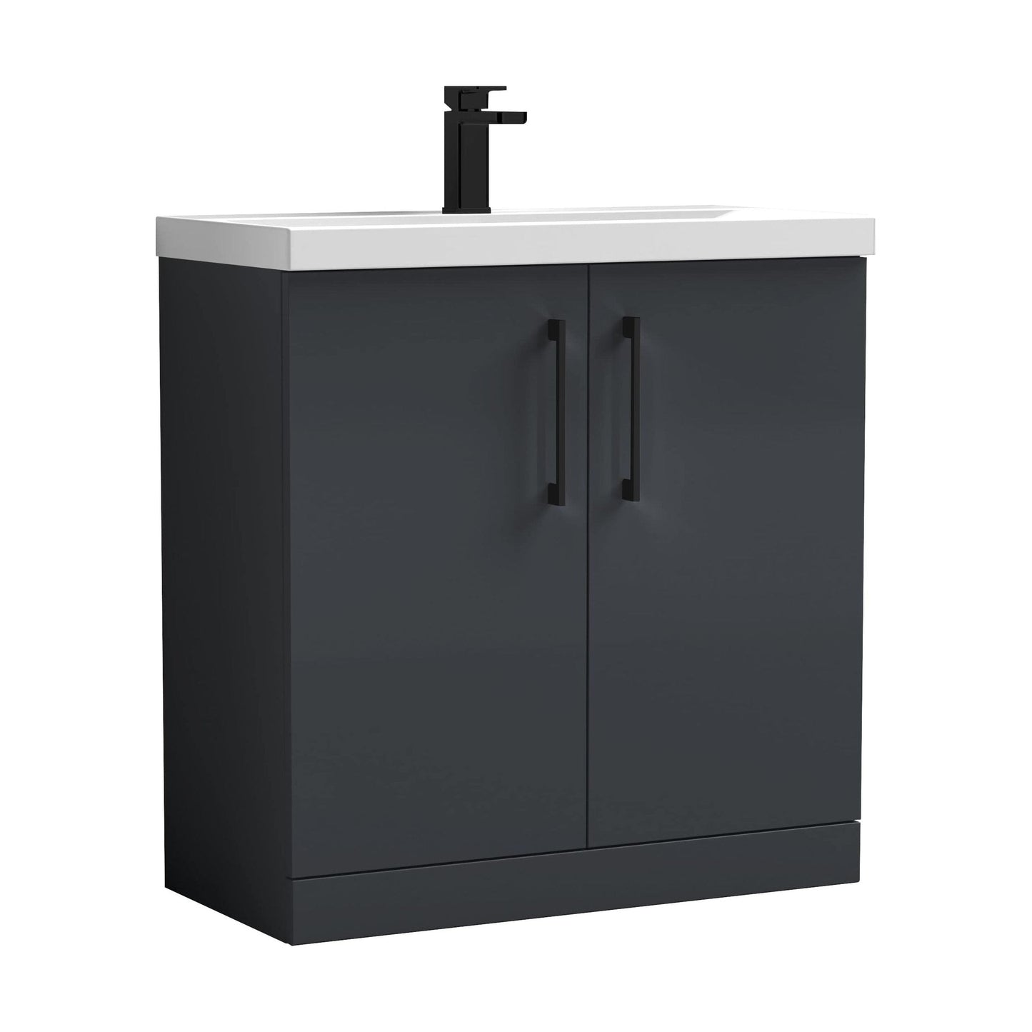 [BALARN1405AH018] Bramshall Floor Standing 2-Door Vanity & Mid-Edge Basin – Choice of Colour and Handle Finish - Cutout