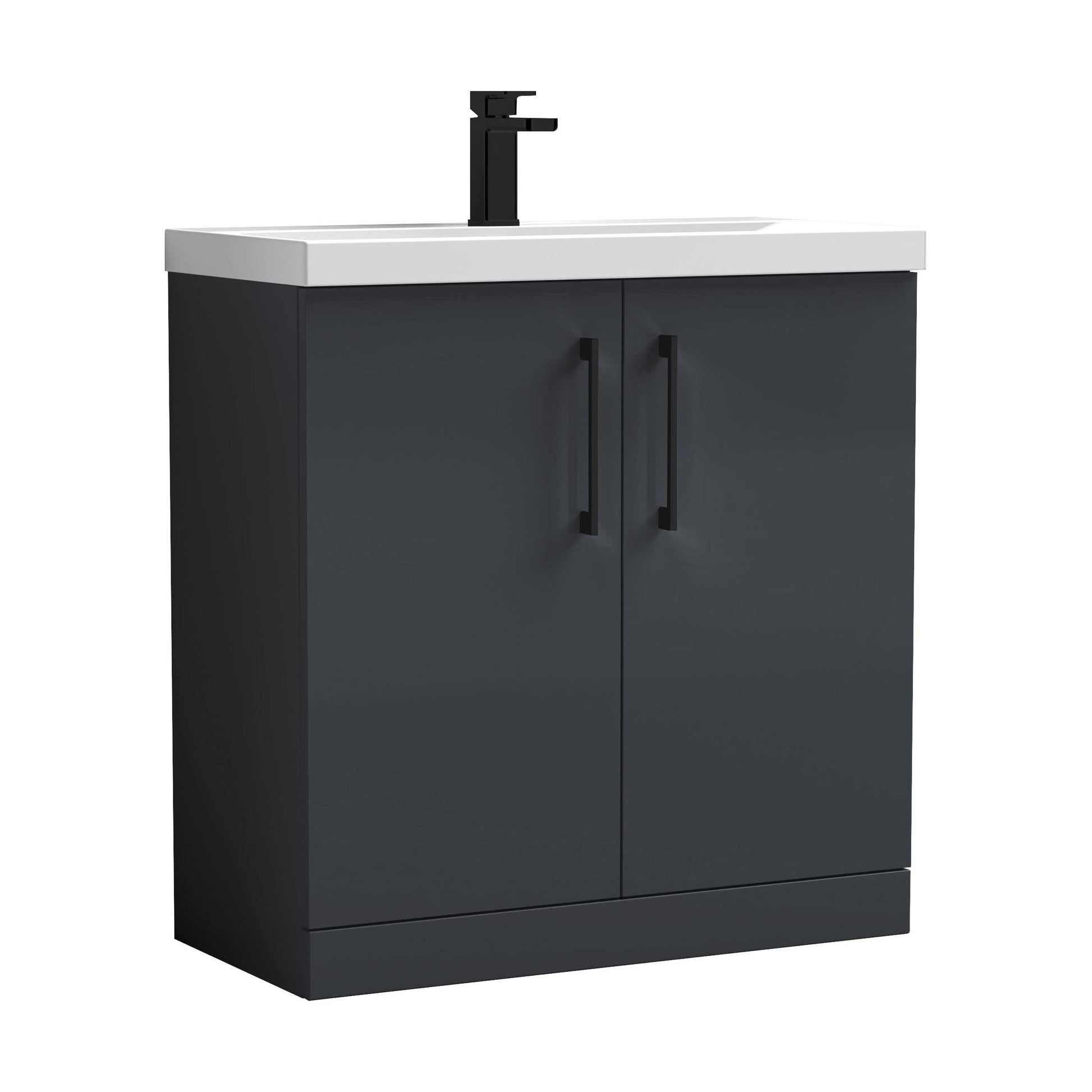[BALARN1405AH018] Bramshall Floor Standing 2-Door Vanity & Mid-Edge Basin – Choice of Colour and Handle Finish - Cutout