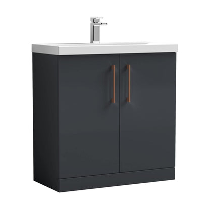 [BALARN1405AH019] Bramshall Floor Standing 2-Door Vanity & Mid-Edge Basin – Choice of Colour and Handle Finish - Cutout
