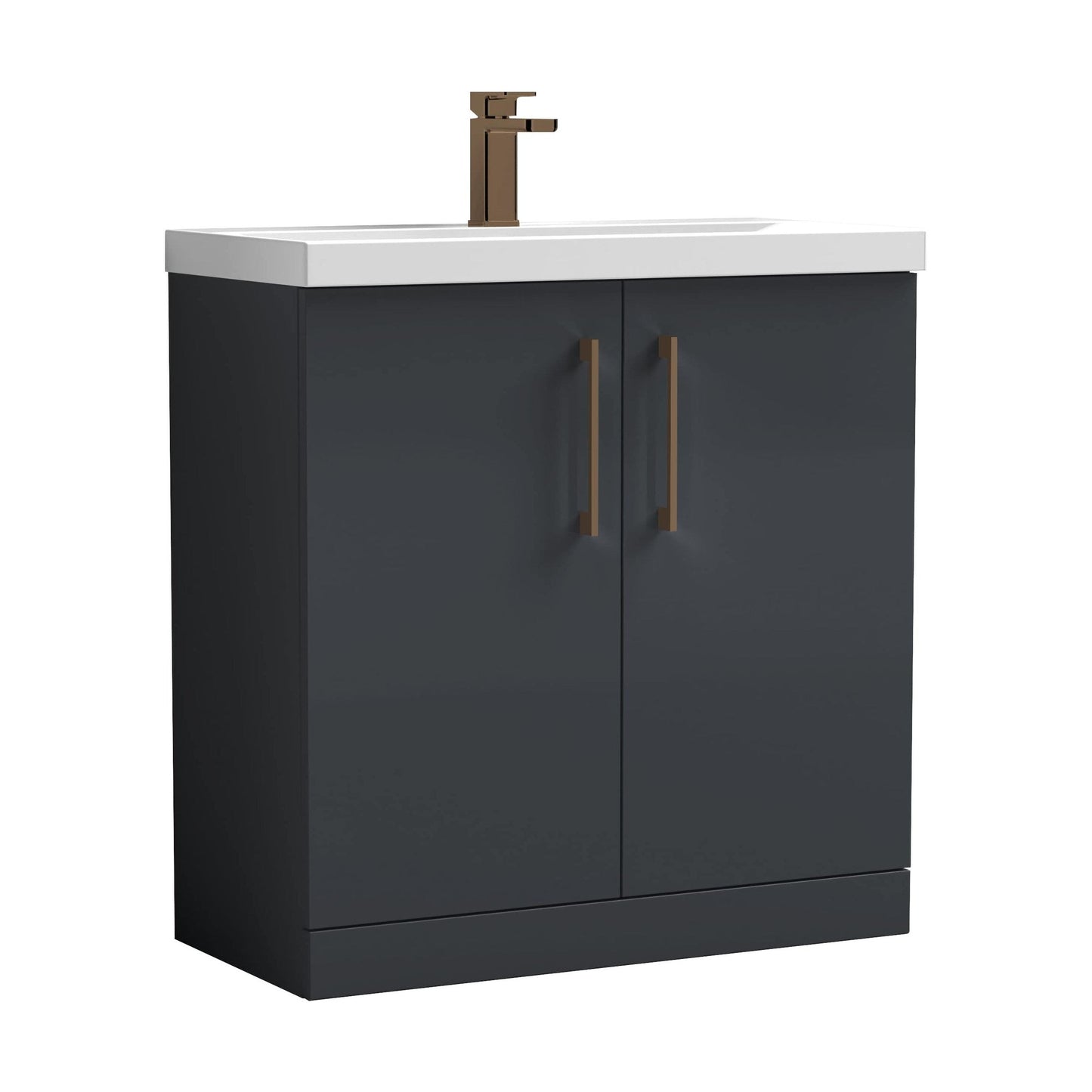 [BALARN1405AH1516] Bramshall Floor Standing 2-Door Vanity & Mid-Edge Basin – Choice of Colour and Handle Finish - Cutout