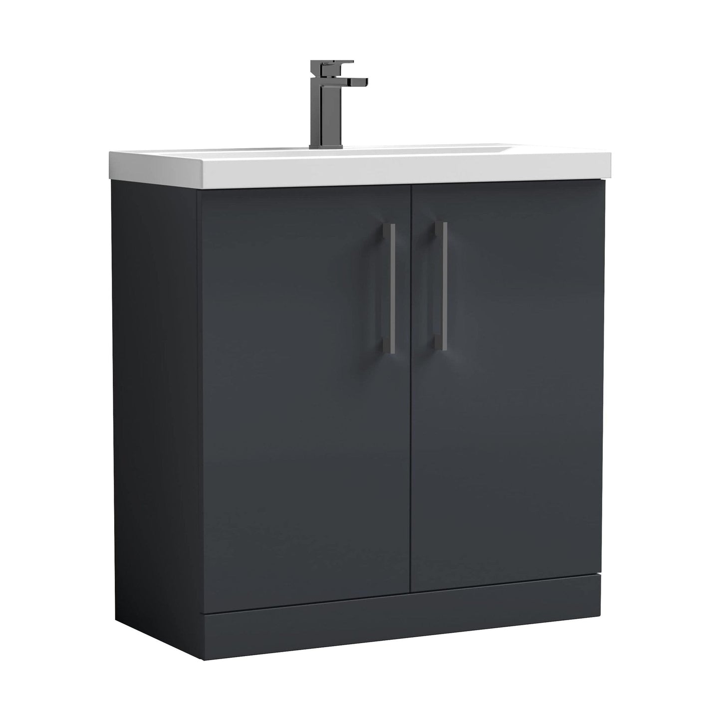 [BALARN1405AH716] Bramshall Floor Standing 2-Door Vanity & Mid-Edge Basin – Choice of Colour and Handle Finish - Cutout