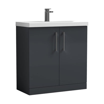 [BALARN1405AH716] Bramshall Floor Standing 2-Door Vanity & Mid-Edge Basin – Choice of Colour and Handle Finish - Cutout