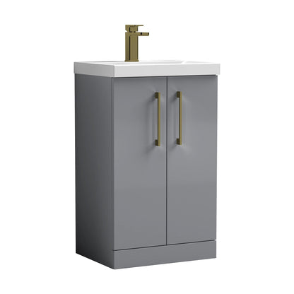 [BALARN2201AH017] Bramshall Floor Standing 2-Door Vanity & Mid-Edge Basin – Choice of Colour and Handle Finish - Cutout