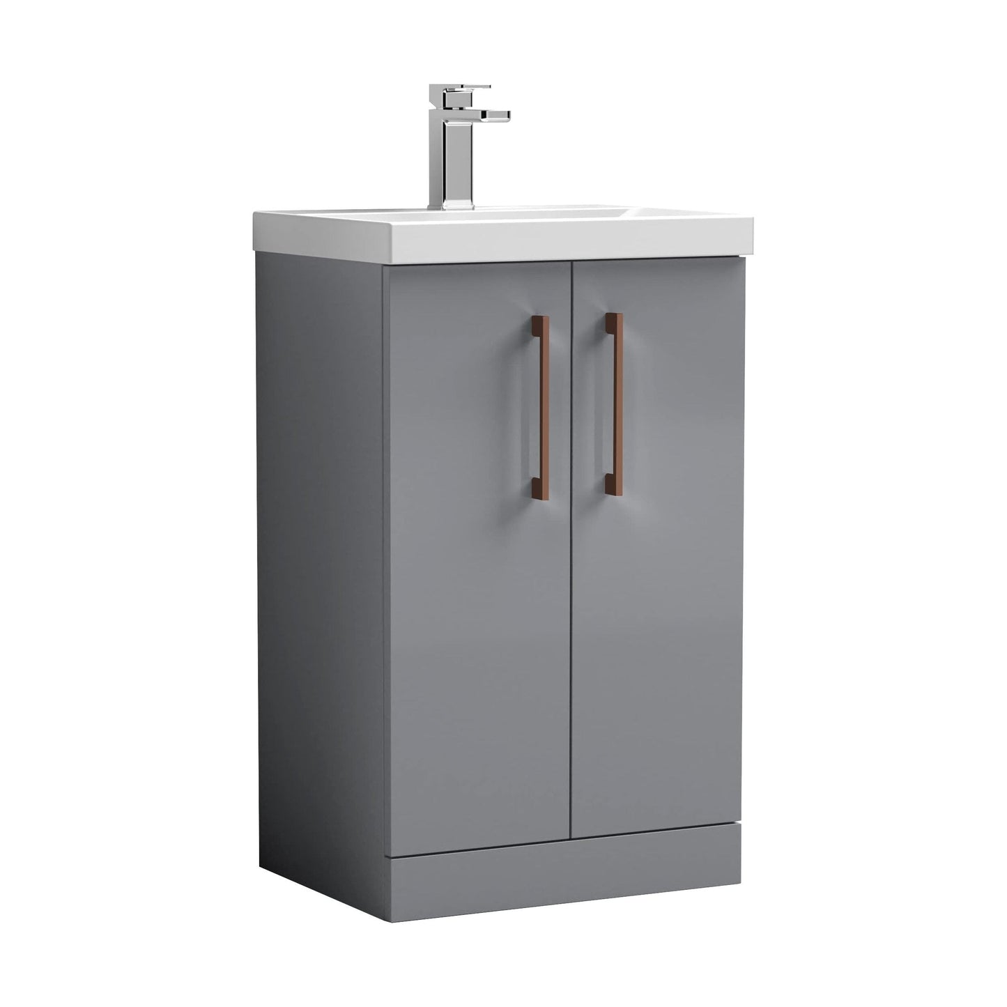 [BALARN2201AH019] Bramshall Floor Standing 2-Door Vanity & Mid-Edge Basin – Choice of Colour and Handle Finish - Cutout