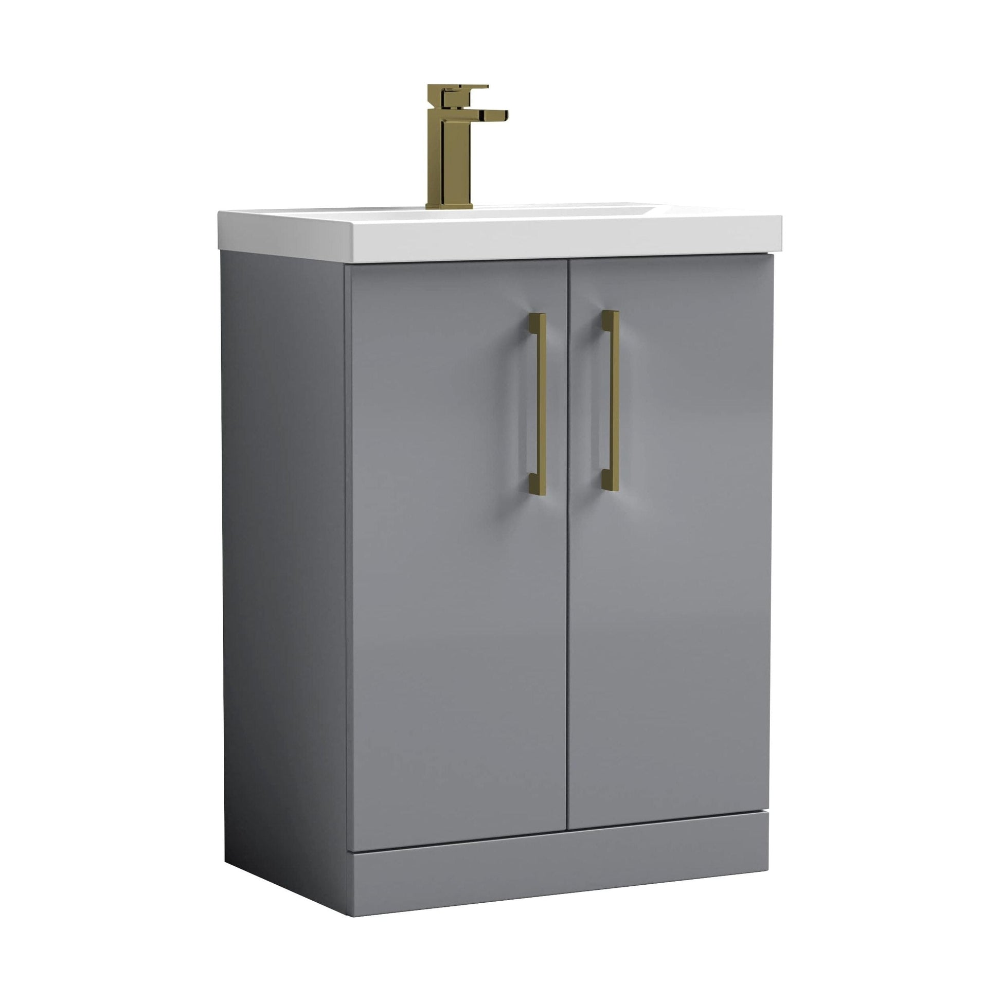 [BALARN2203AH017] Bramshall Floor Standing 2-Door Vanity & Mid-Edge Basin – Choice of Colour and Handle Finish - Cutout