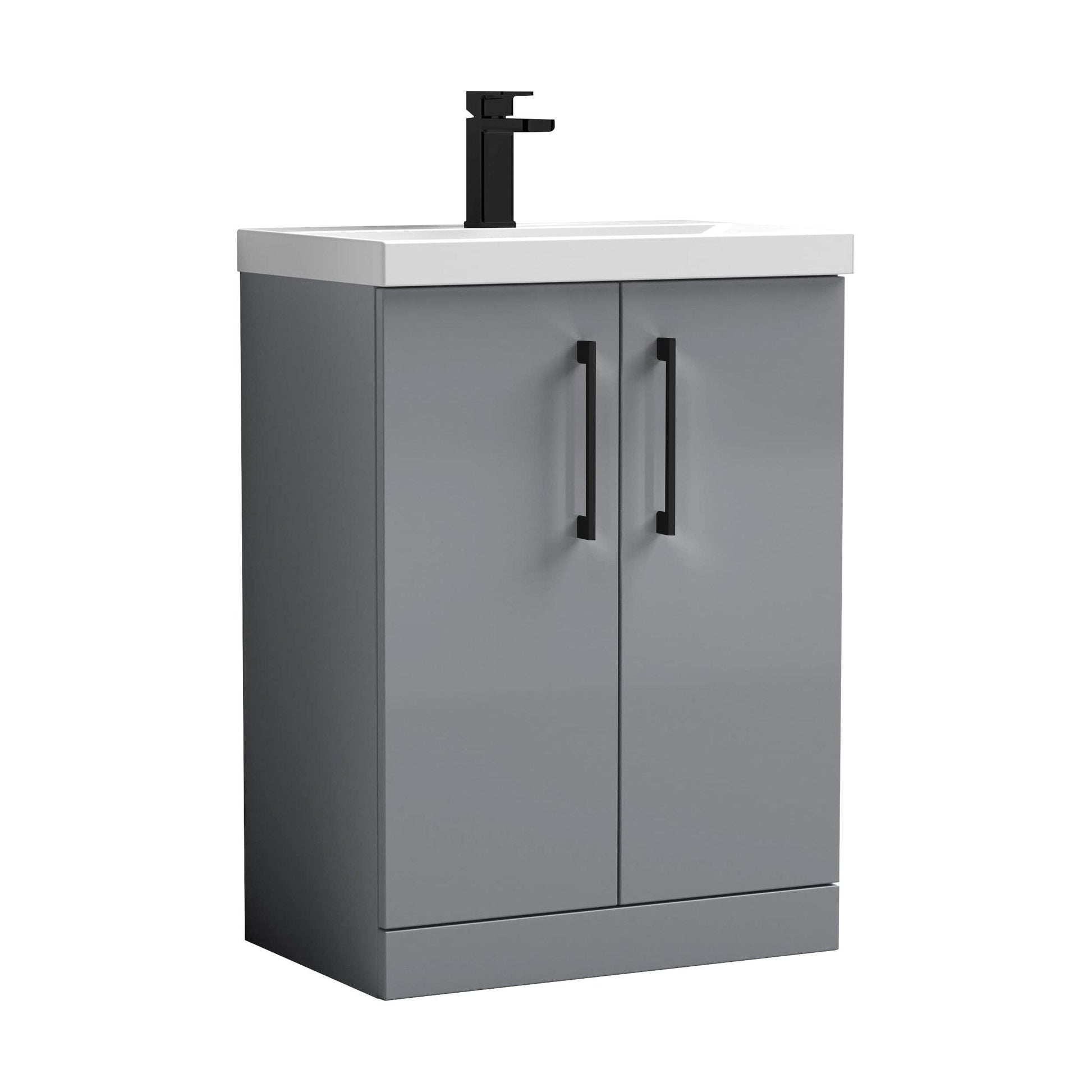 [BALARN2203AH018] Bramshall Floor Standing 2-Door Vanity & Mid-Edge Basin – Choice of Colour and Handle Finish - Cutout
