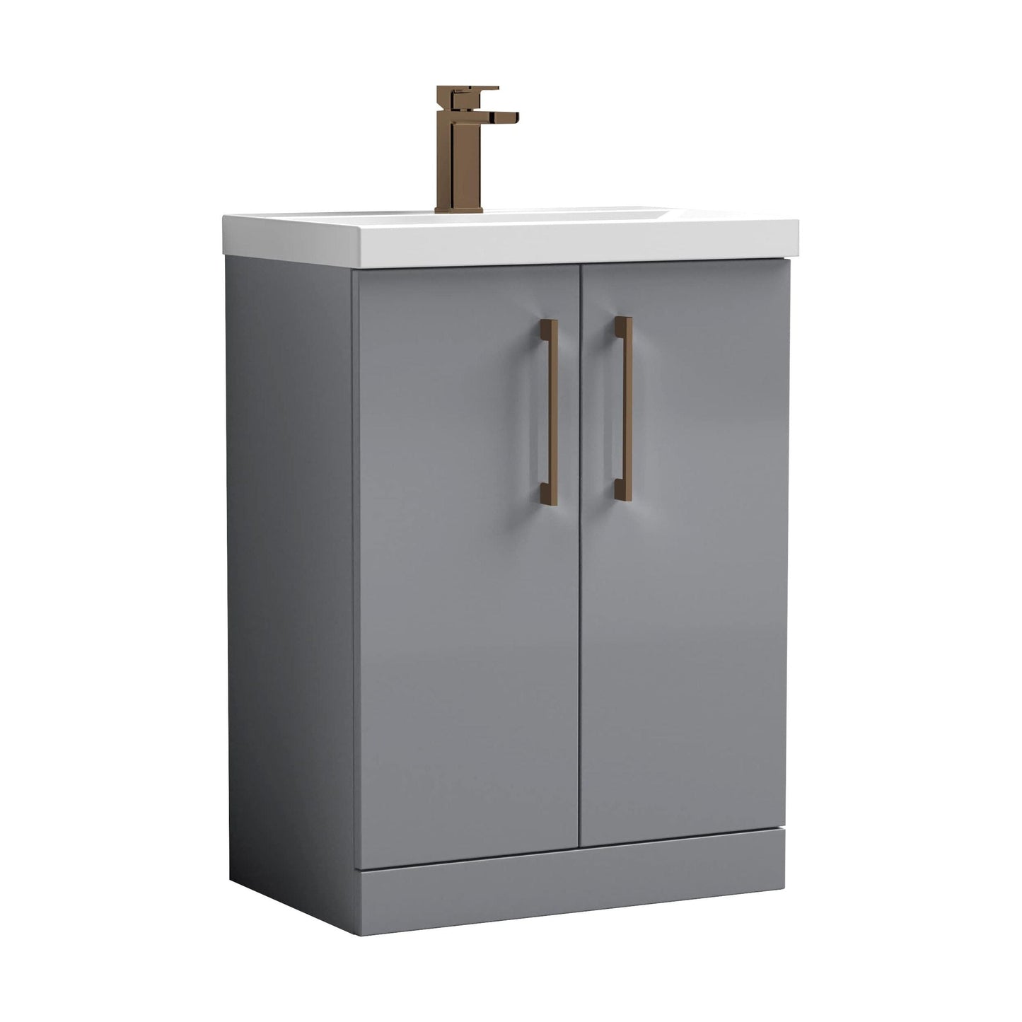 [BALARN2203AH1516] Bramshall Floor Standing 2-Door Vanity & Mid-Edge Basin – Choice of Colour and Handle Finish - Cutout