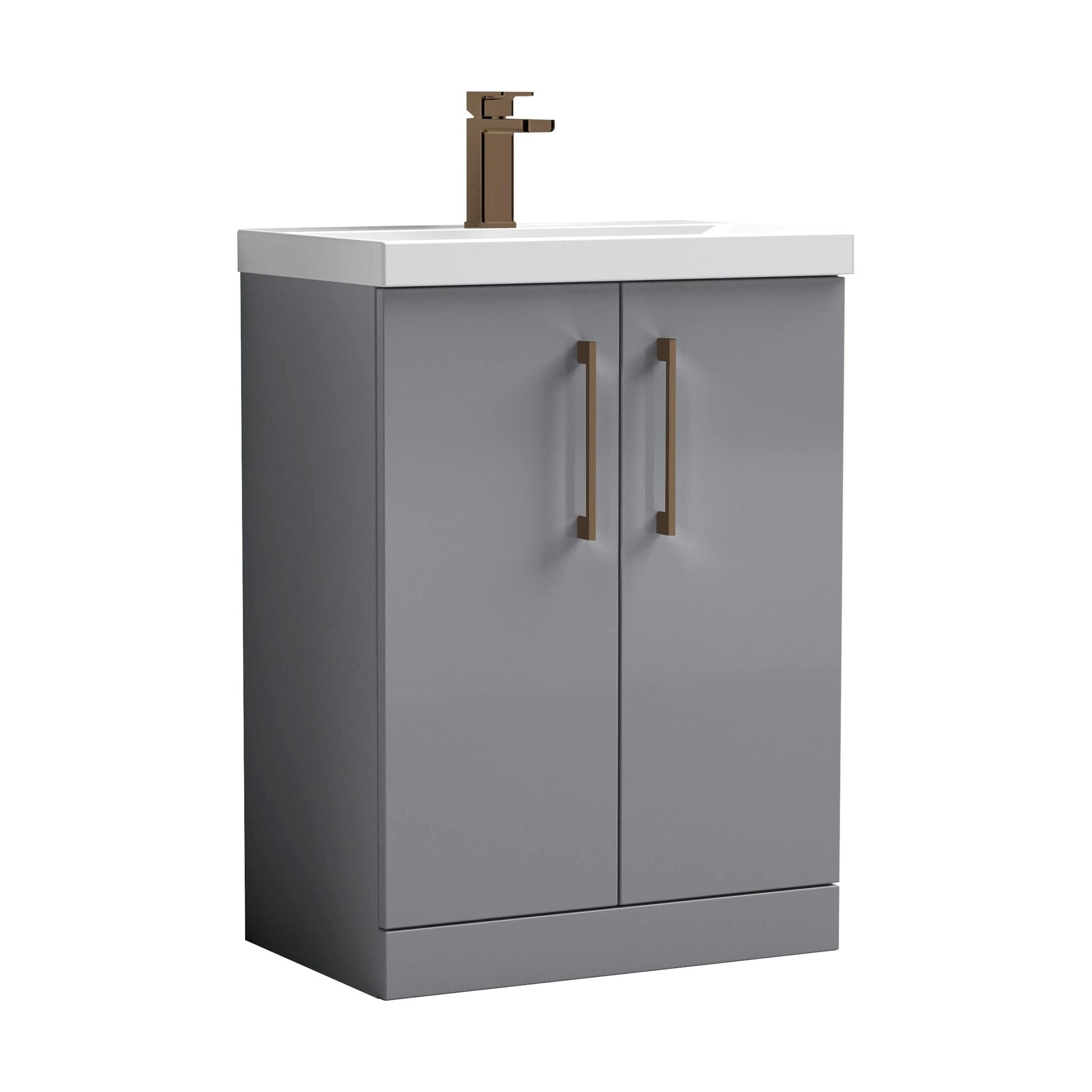 [BALARN2203AH1516] Bramshall Floor Standing 2-Door Vanity & Mid-Edge Basin – Choice of Colour and Handle Finish - Cutout
