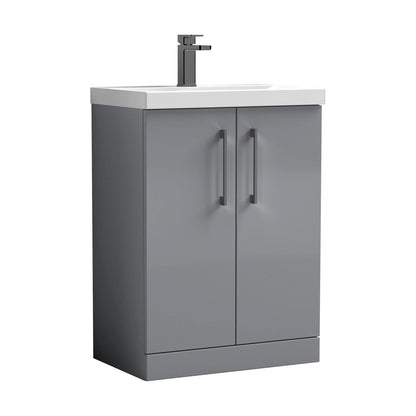 [BALARN2203AH716] Bramshall Floor Standing 2-Door Vanity & Mid-Edge Basin – Choice of Colour and Handle Finish - Cutout