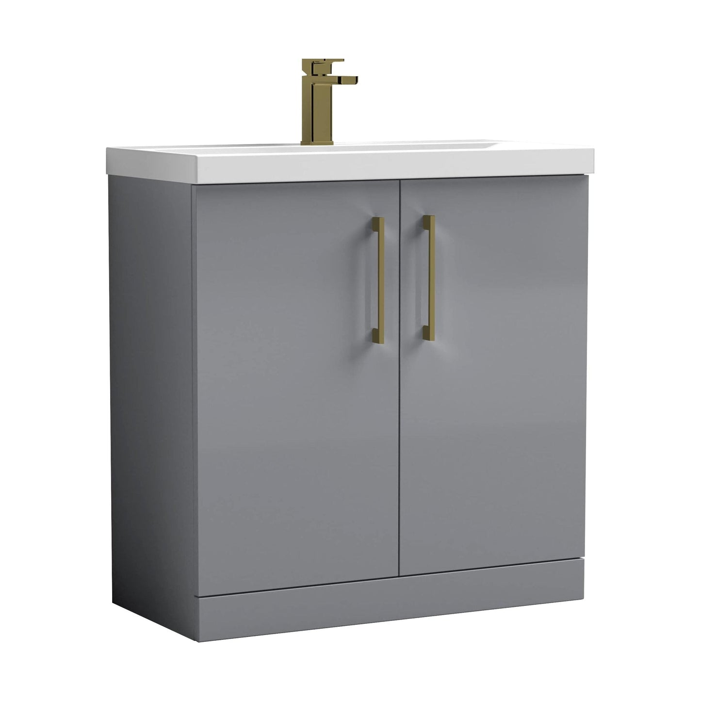 [BALARN2205AH017] Bramshall Floor Standing 2-Door Vanity & Mid-Edge Basin – Choice of Colour and Handle Finish - Cutout