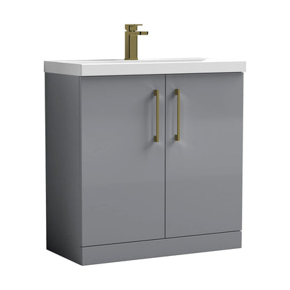 [BALARN2205AH017] Bramshall Floor Standing 2-Door Vanity & Mid-Edge Basin – Choice of Colour and Handle Finish - Cutout