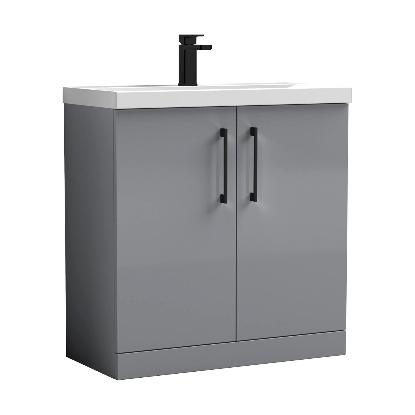 [BALARN2205AH018] Bramshall Floor Standing 2-Door Vanity & Mid-Edge Basin – Choice of Colour and Handle Finish - Cutout