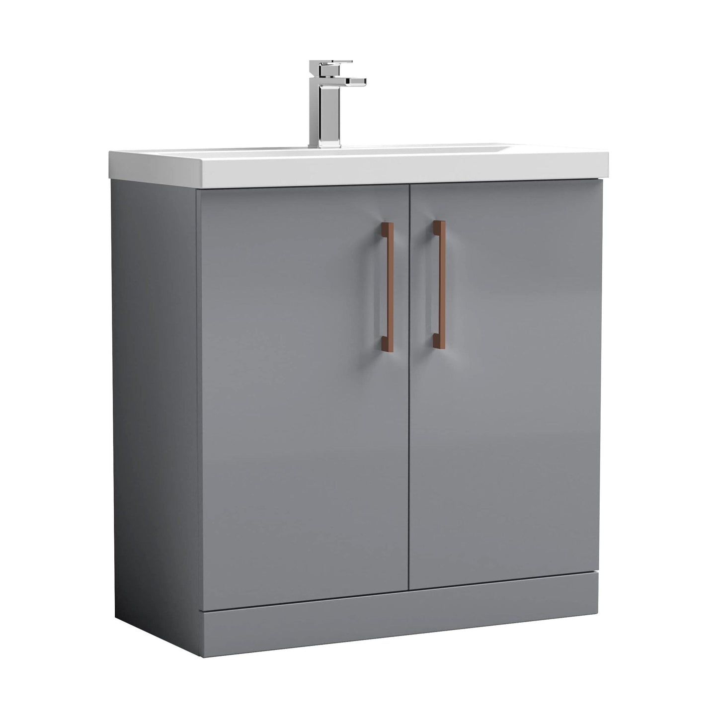 [BALARN2205AH019] Bramshall Floor Standing 2-Door Vanity & Mid-Edge Basin – Choice of Colour and Handle Finish - Cutout