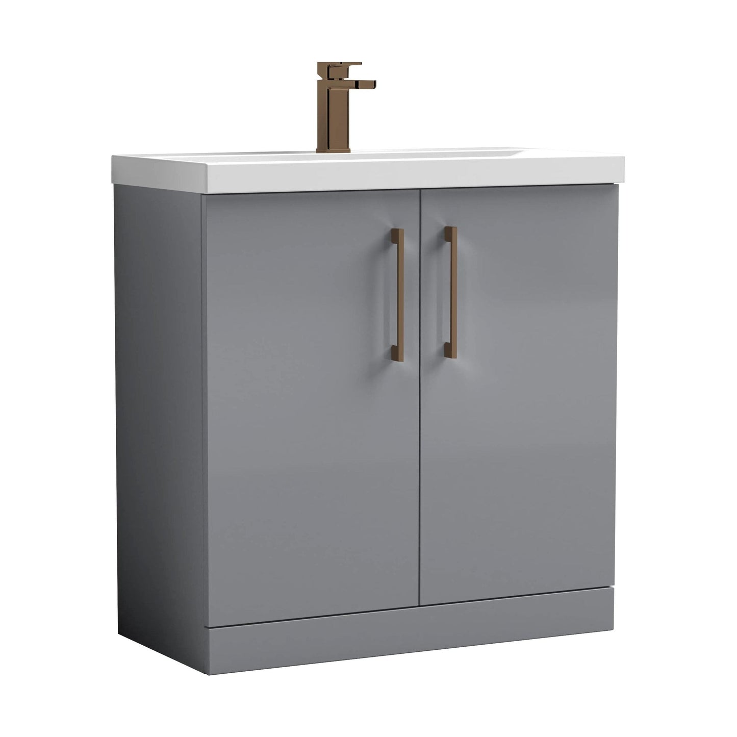 [BALARN2205AH1516] Bramshall Floor Standing 2-Door Vanity & Mid-Edge Basin – Choice of Colour and Handle Finish - Cutout