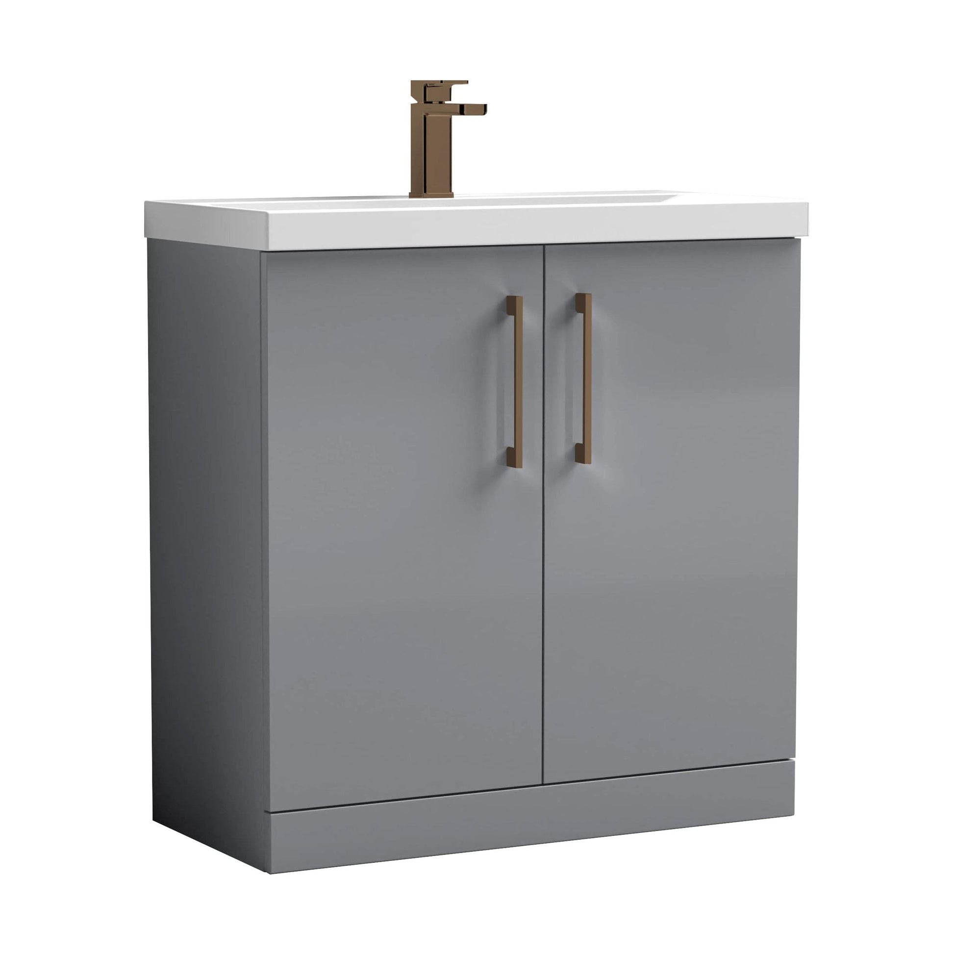 [BALARN2205AH1516] Bramshall Floor Standing 2-Door Vanity & Mid-Edge Basin – Choice of Colour and Handle Finish - Cutout