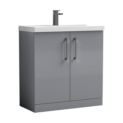 [BALARN2205AH716] Bramshall Floor Standing 2-Door Vanity & Mid-Edge Basin – Choice of Colour and Handle Finish - Cutout