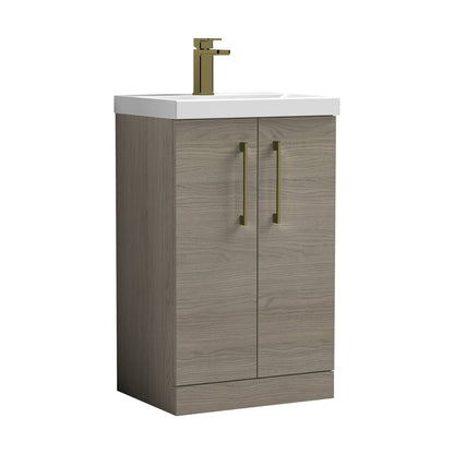 [BALARN2501AH017] Bramshall Floor Standing 2-Door Vanity & Mid-Edge Basin – Choice of Colour and Handle Finish - Cutout