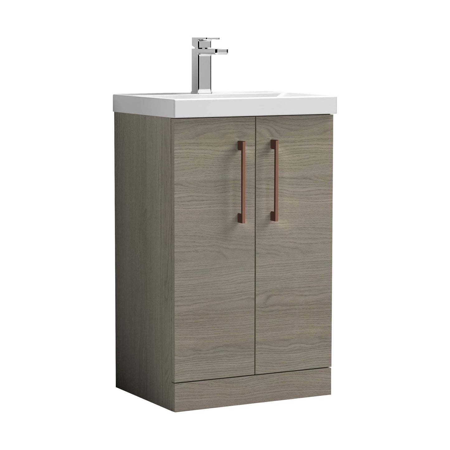 [BALARN2501AH019] Bramshall Floor Standing 2-Door Vanity & Mid-Edge Basin – Choice of Colour and Handle Finish - Cutout