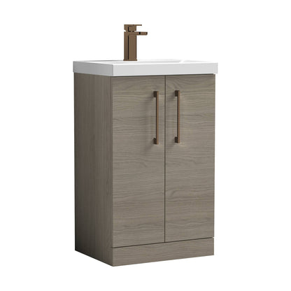 [BALARN2501AH1516] Bramshall Floor Standing 2-Door Vanity & Mid-Edge Basin – Choice of Colour and Handle Finish - Cutout