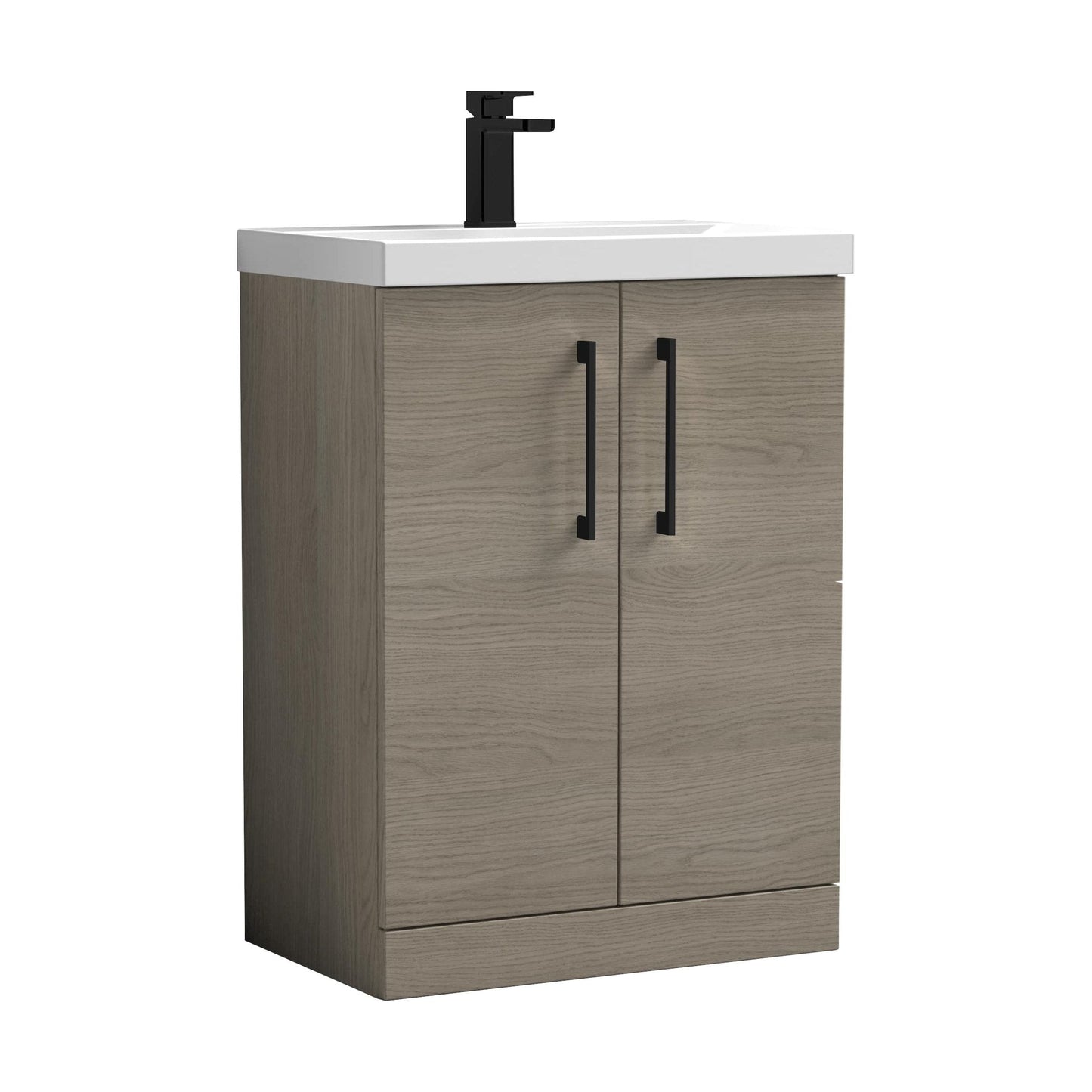 [BALARN2503AH018] Bramshall Floor Standing 2-Door Vanity & Mid-Edge Basin – Choice of Colour and Handle Finish - Cutout
