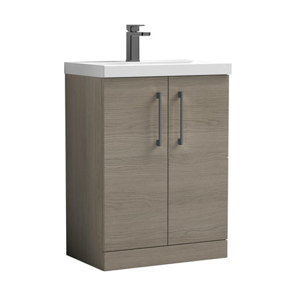 [BALARN2503AH716] Bramshall Floor Standing 2-Door Vanity & Mid-Edge Basin – Choice of Colour and Handle Finish - Cutout