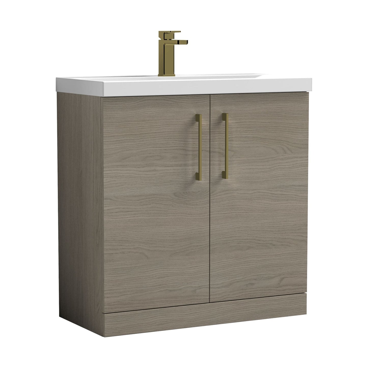 [BALARN2505AH017] Bramshall Floor Standing 2-Door Vanity & Mid-Edge Basin – Choice of Colour and Handle Finish - Cutout
