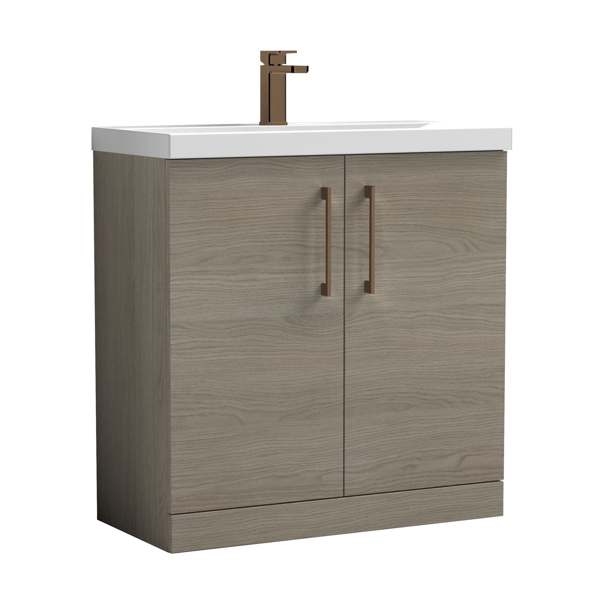 [BALARN2505AH1516] Bramshall Floor Standing 2-Door Vanity & Mid-Edge Basin – Choice of Colour and Handle Finish - Cutout