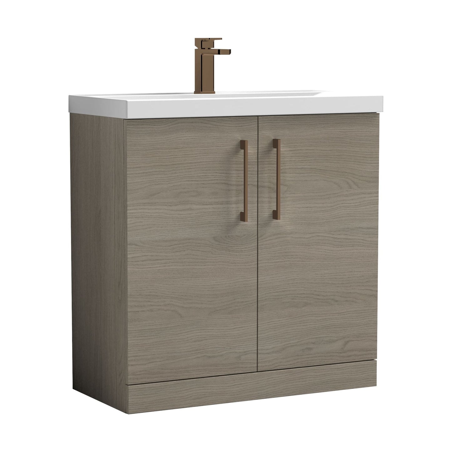 [BALARN2505AH1516] Bramshall Floor Standing 2-Door Vanity & Mid-Edge Basin – Choice of Colour and Handle Finish - Cutout