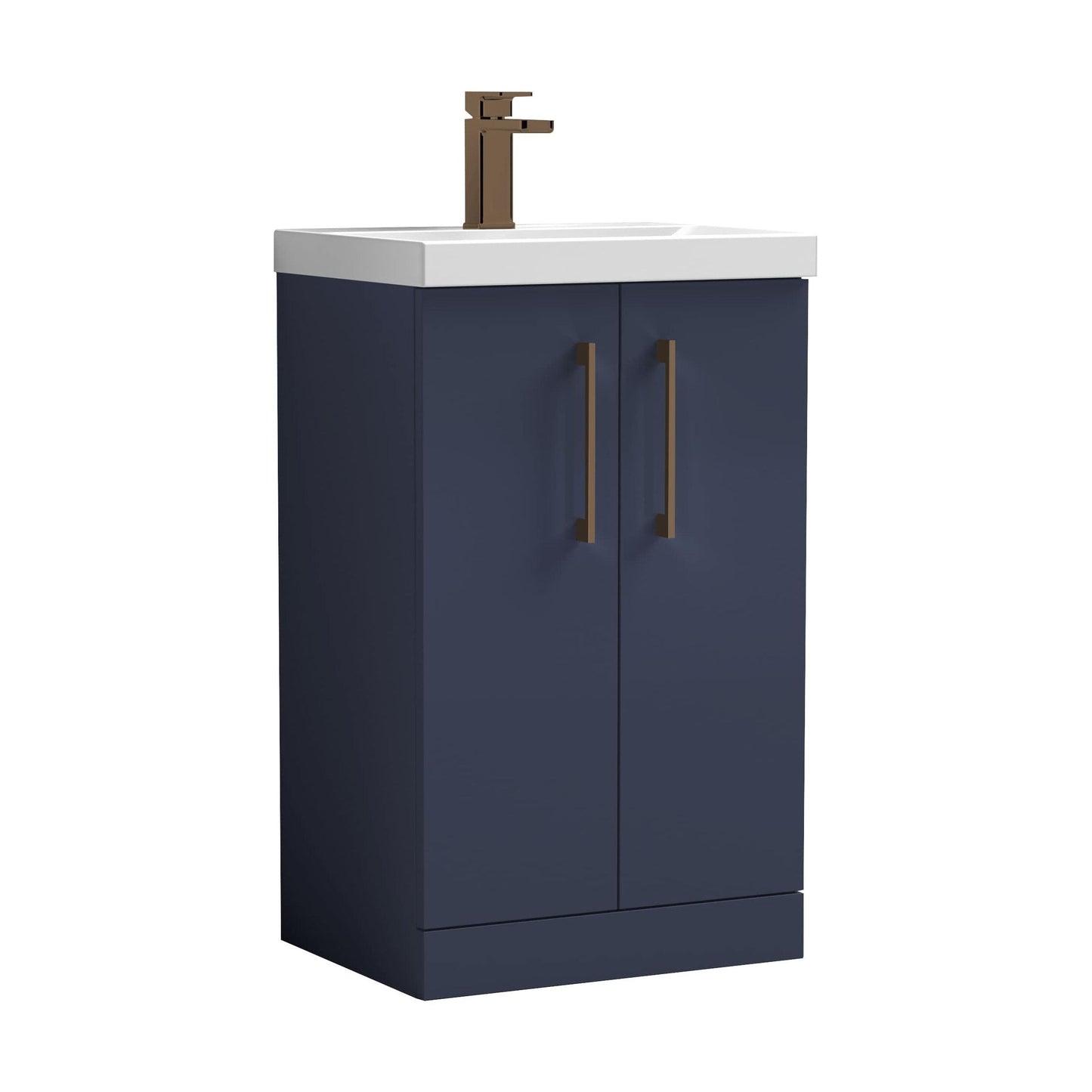[BALARN2901AH1516] Bramshall Floor Standing 2-Door Vanity & Mid-Edge Basin – Choice of Colour and Handle Finish - Cutout
