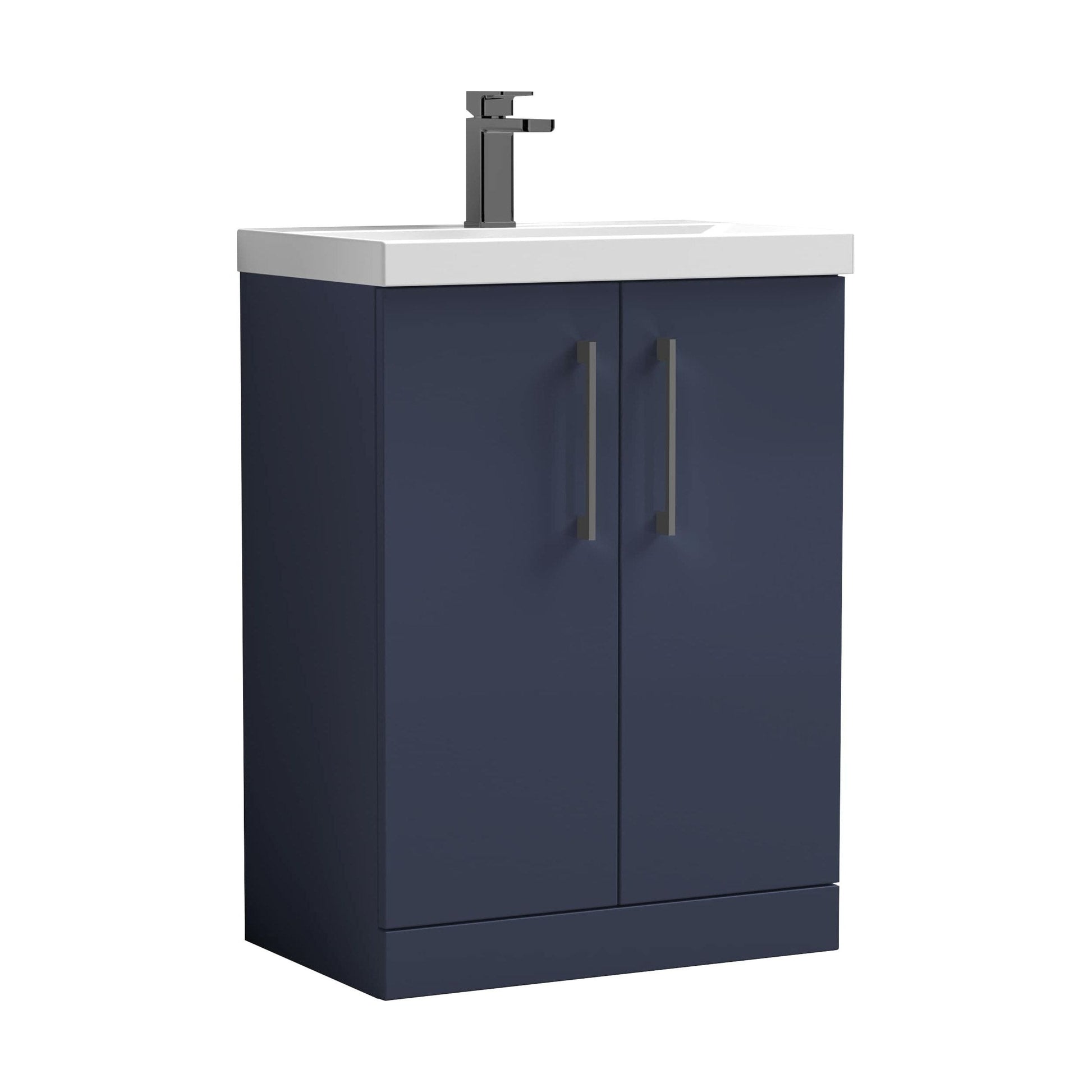[BALARN2903AH716] Bramshall Floor Standing 2-Door Vanity & Mid-Edge Basin – Choice of Colour and Handle Finish - Cutout