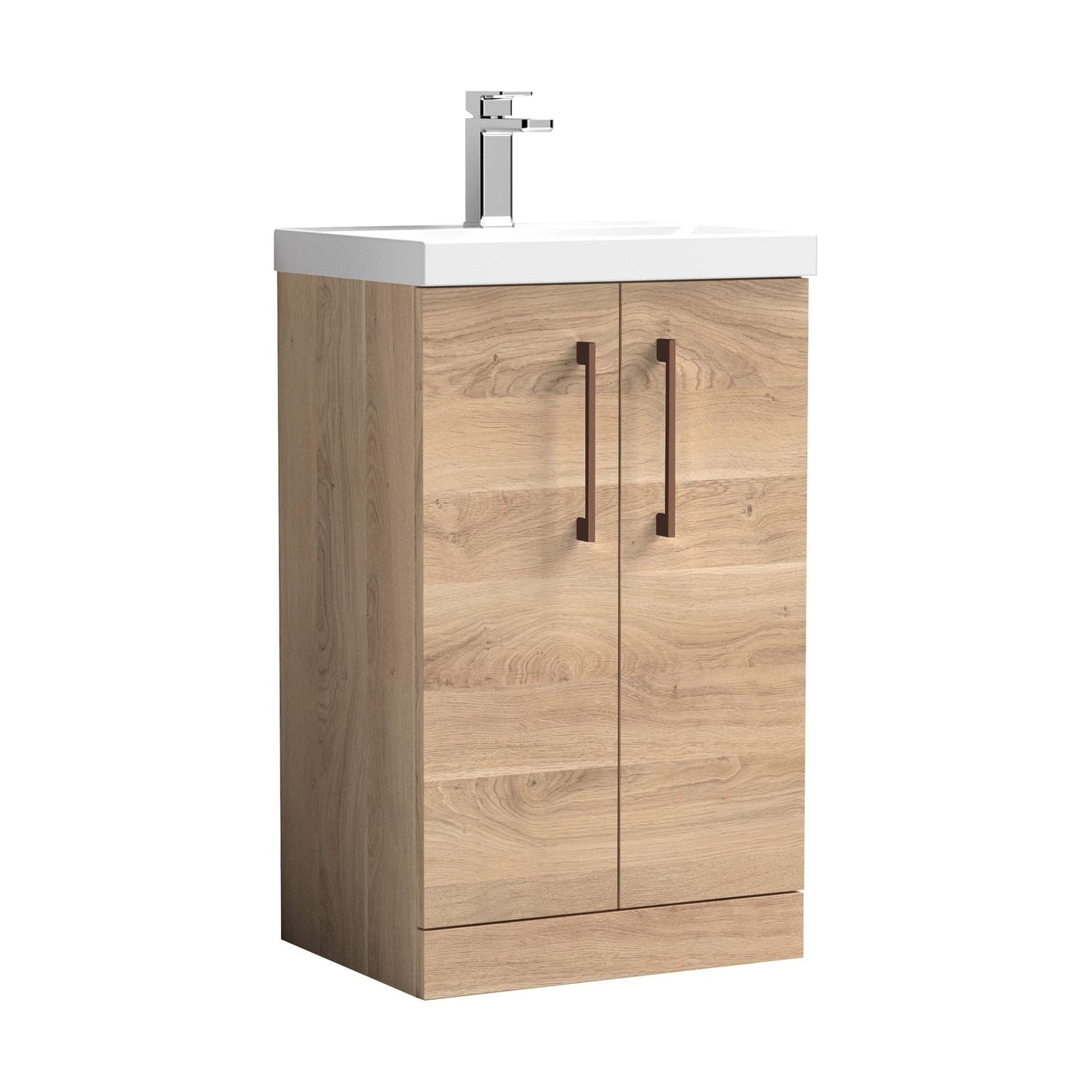 [BALARN3001AH019] Bramshall Floor Standing 2-Door Vanity & Mid-Edge Basin – Choice of Colour and Handle Finish - Cutout