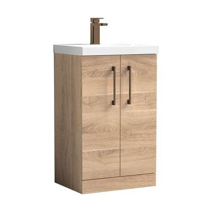 [BALARN3001AH1516] Bramshall Floor Standing 2-Door Vanity & Mid-Edge Basin – Choice of Colour and Handle Finish - Cutout