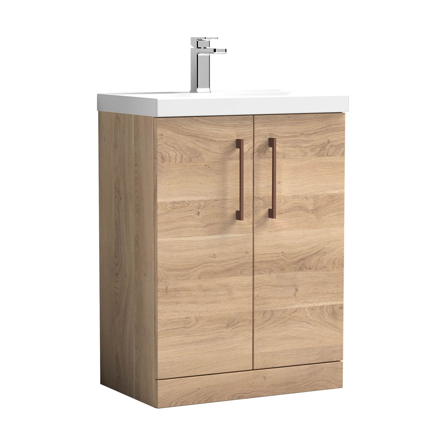 [BALARN3003AH019] Bramshall Floor Standing 2-Door Vanity & Mid-Edge Basin – Choice of Colour and Handle Finish - Cutout