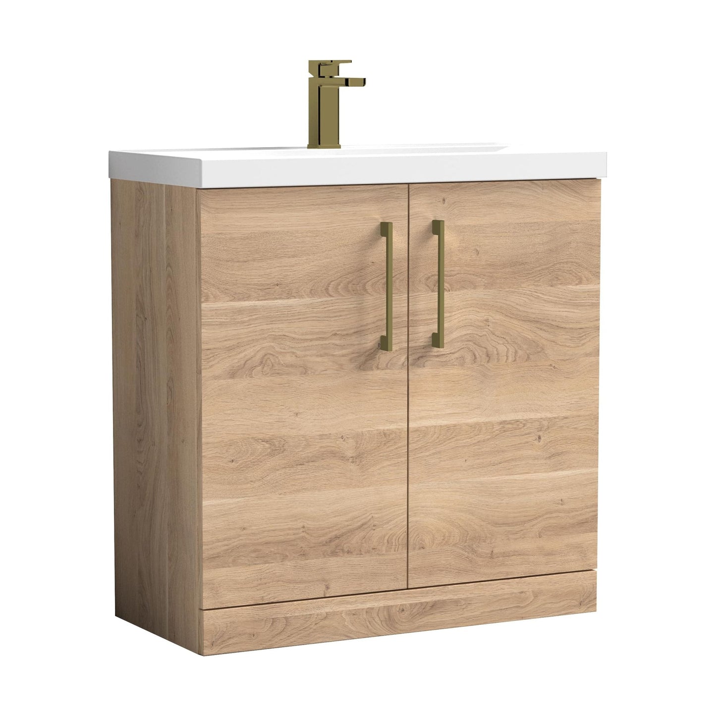 [BALARN3005AH017] Bramshall Floor Standing 2-Door Vanity & Mid-Edge Basin – Choice of Colour and Handle Finish - Cutout