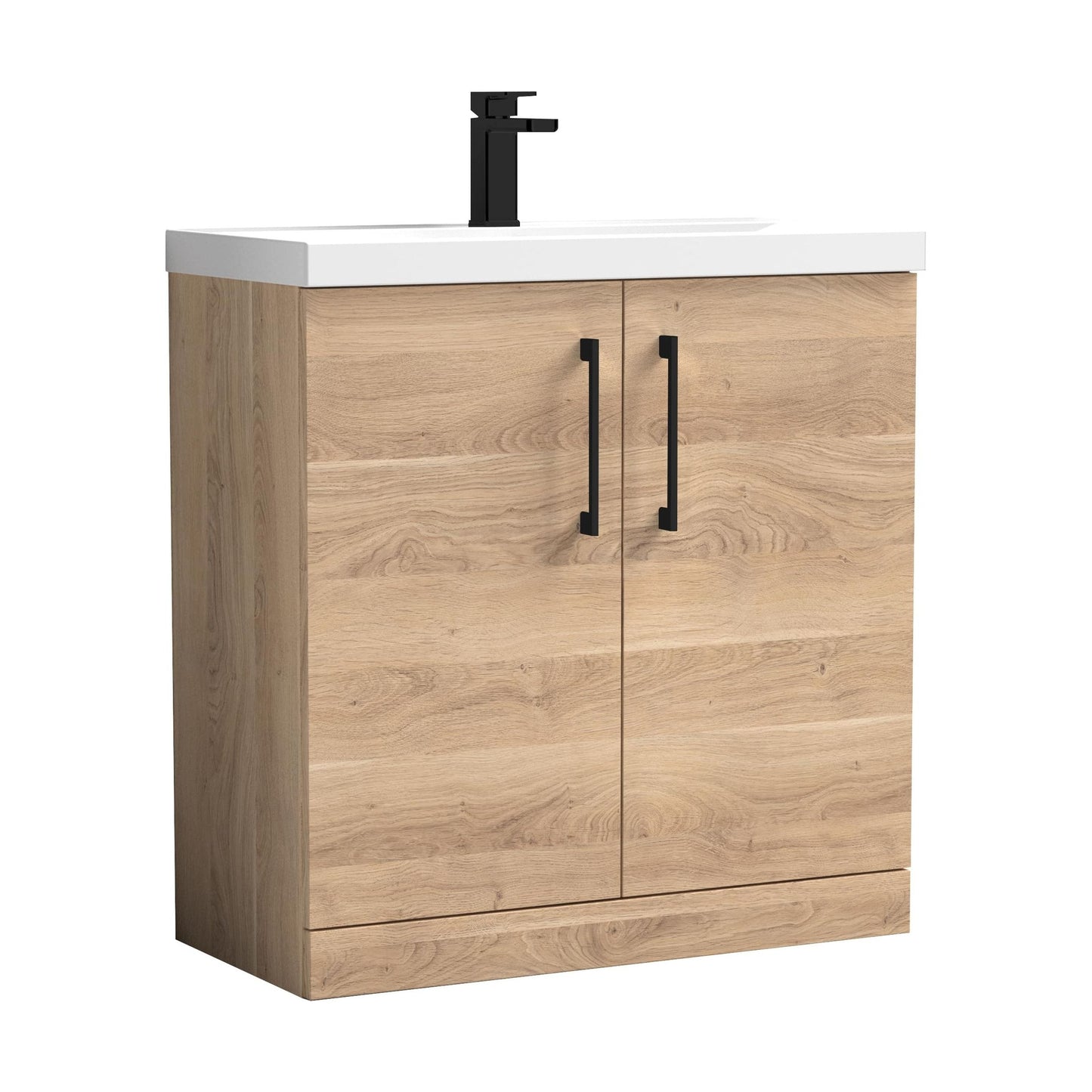 [BALARN3005AH018] Bramshall Floor Standing 2-Door Vanity & Mid-Edge Basin – Choice of Colour and Handle Finish - Cutout