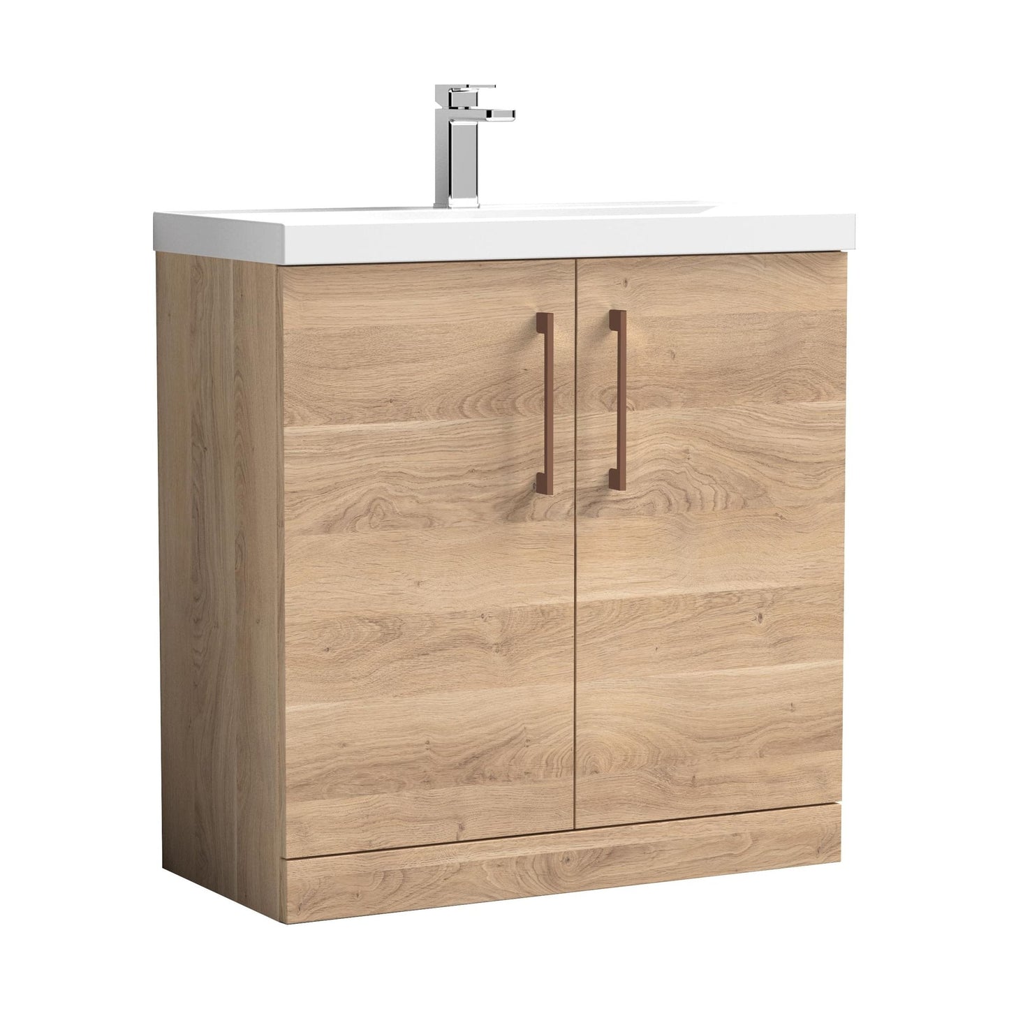 [BALARN3005AH019] Bramshall Floor Standing 2-Door Vanity & Mid-Edge Basin – Choice of Colour and Handle Finish - Cutout