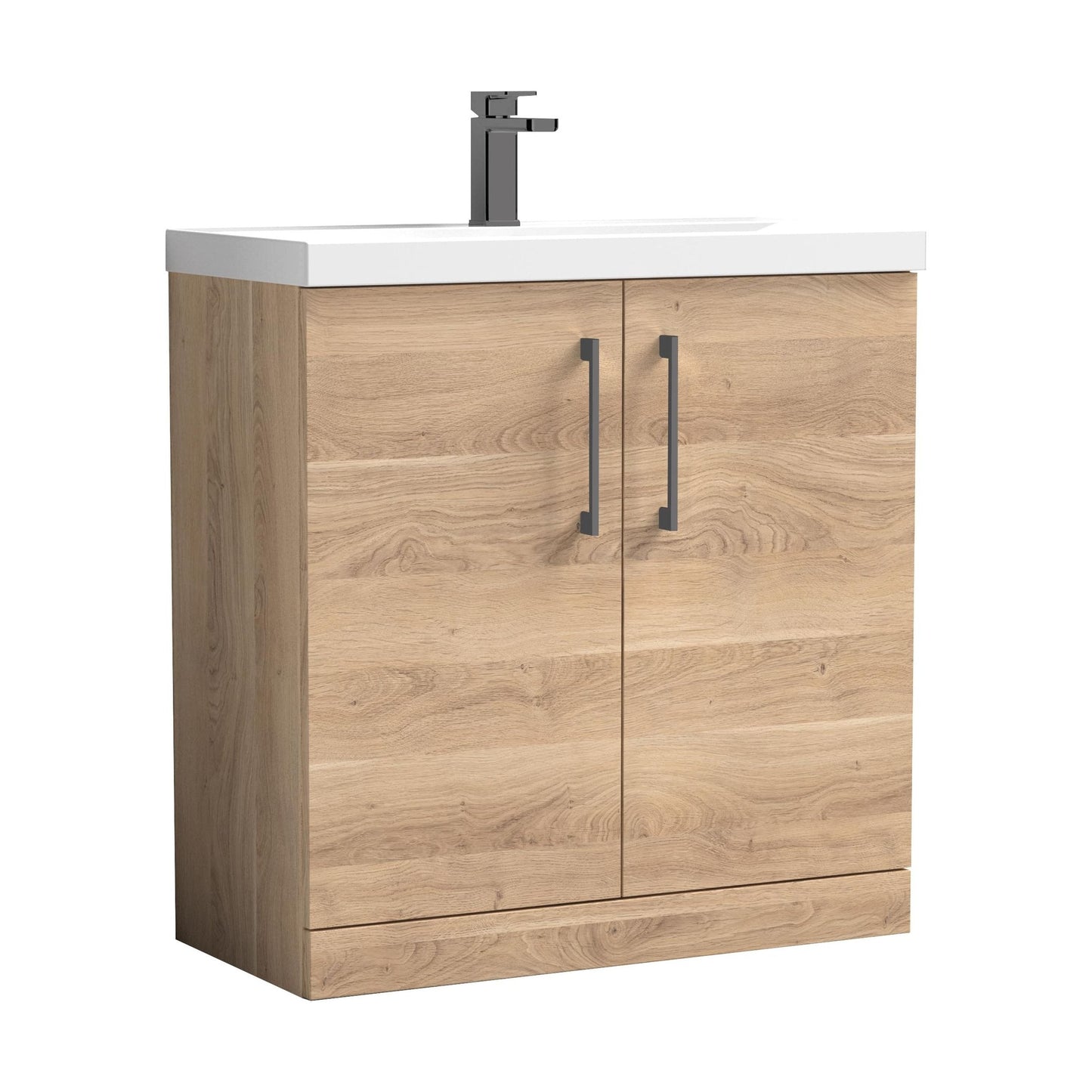 [BALARN3005AH716] Bramshall Floor Standing 2-Door Vanity & Mid-Edge Basin – Choice of Colour and Handle Finish - Cutout