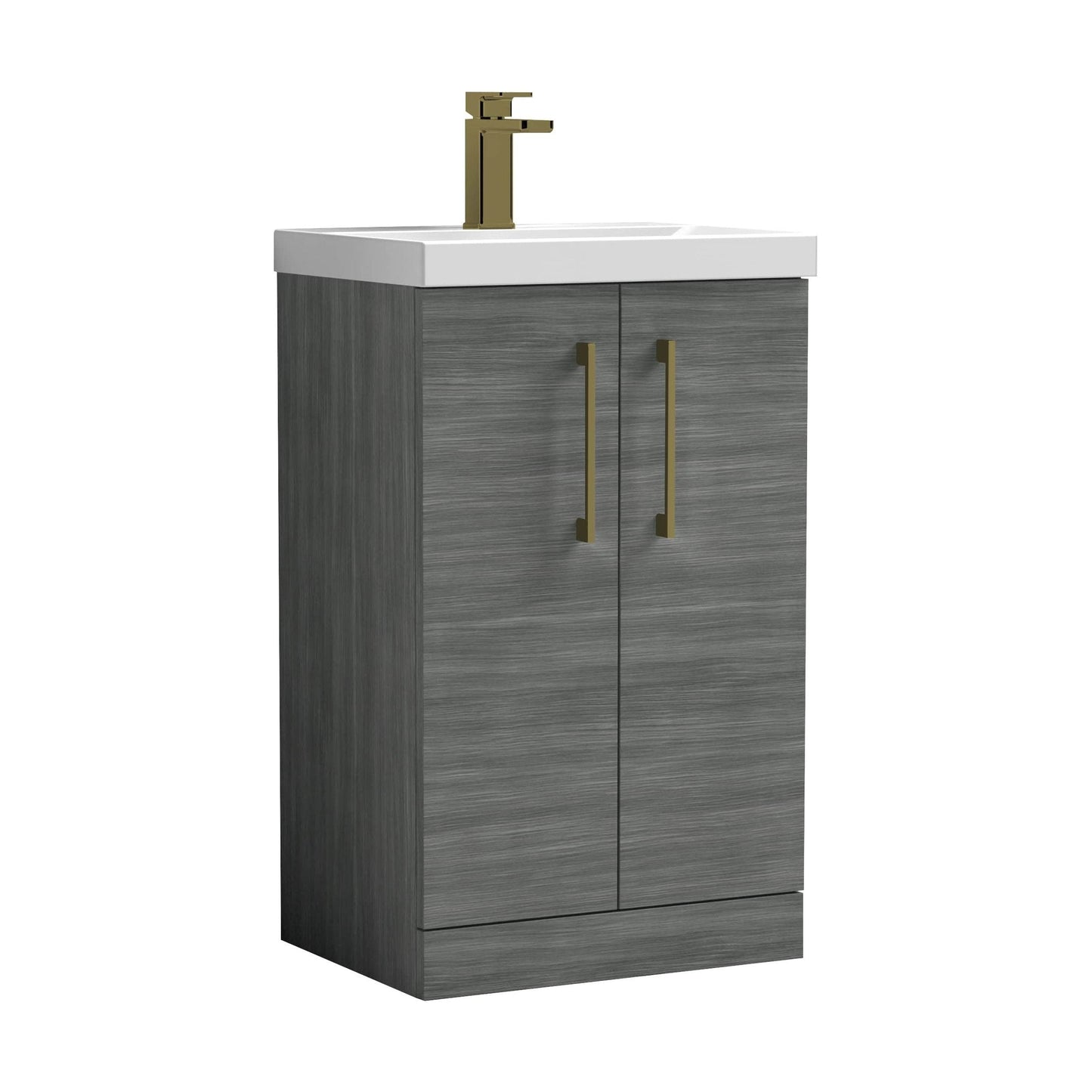 [BALARN501AH017] Bramshall Floor Standing 2-Door Vanity & Mid-Edge Basin – Choice of Colour and Handle Finish - Cutout
