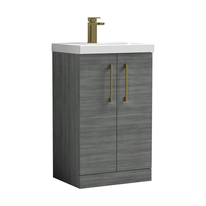 [BALARN501AH017] Bramshall Floor Standing 2-Door Vanity & Mid-Edge Basin – Choice of Colour and Handle Finish - Cutout