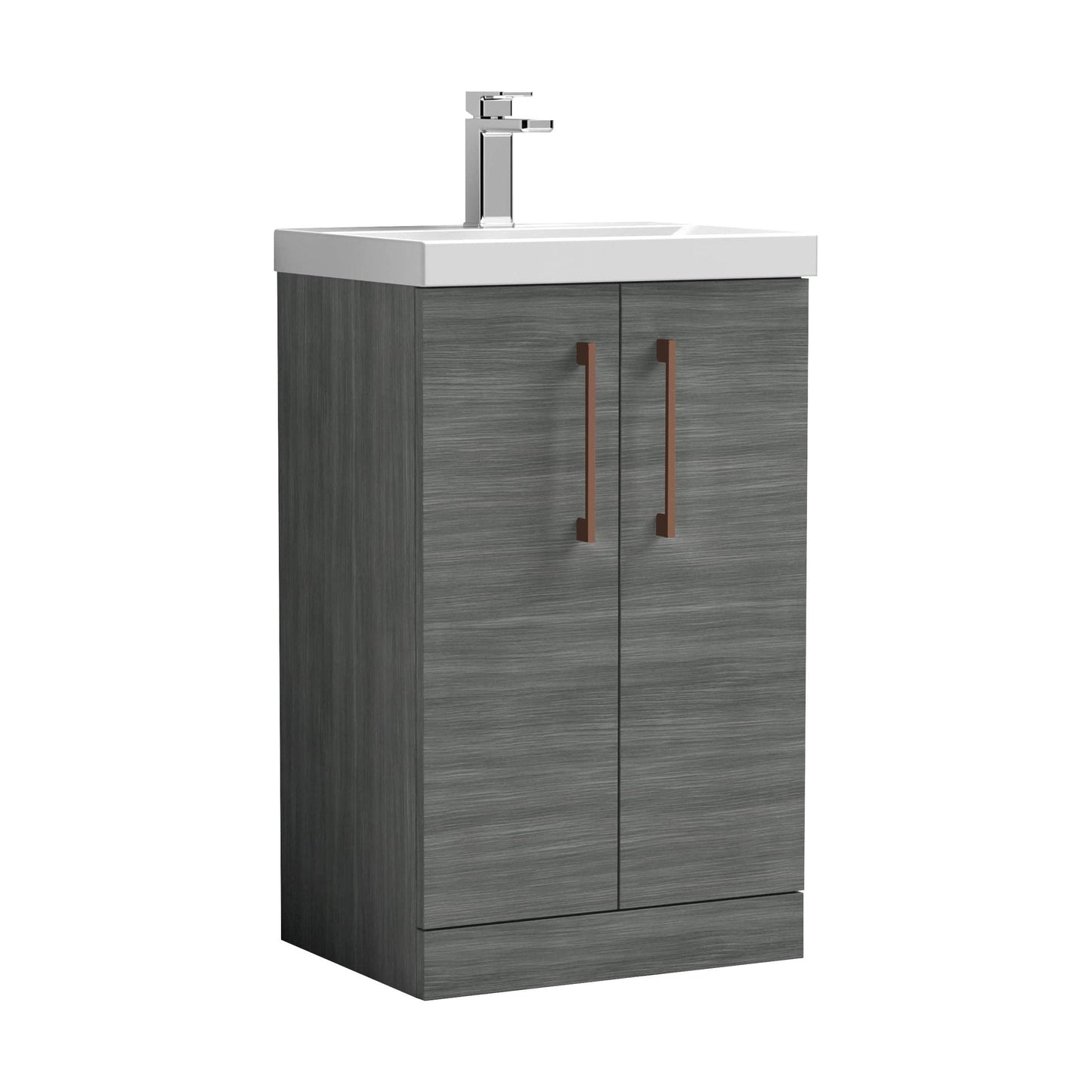 [BALARN501AH019] Bramshall Floor Standing 2-Door Vanity & Mid-Edge Basin – Choice of Colour and Handle Finish - Cutout