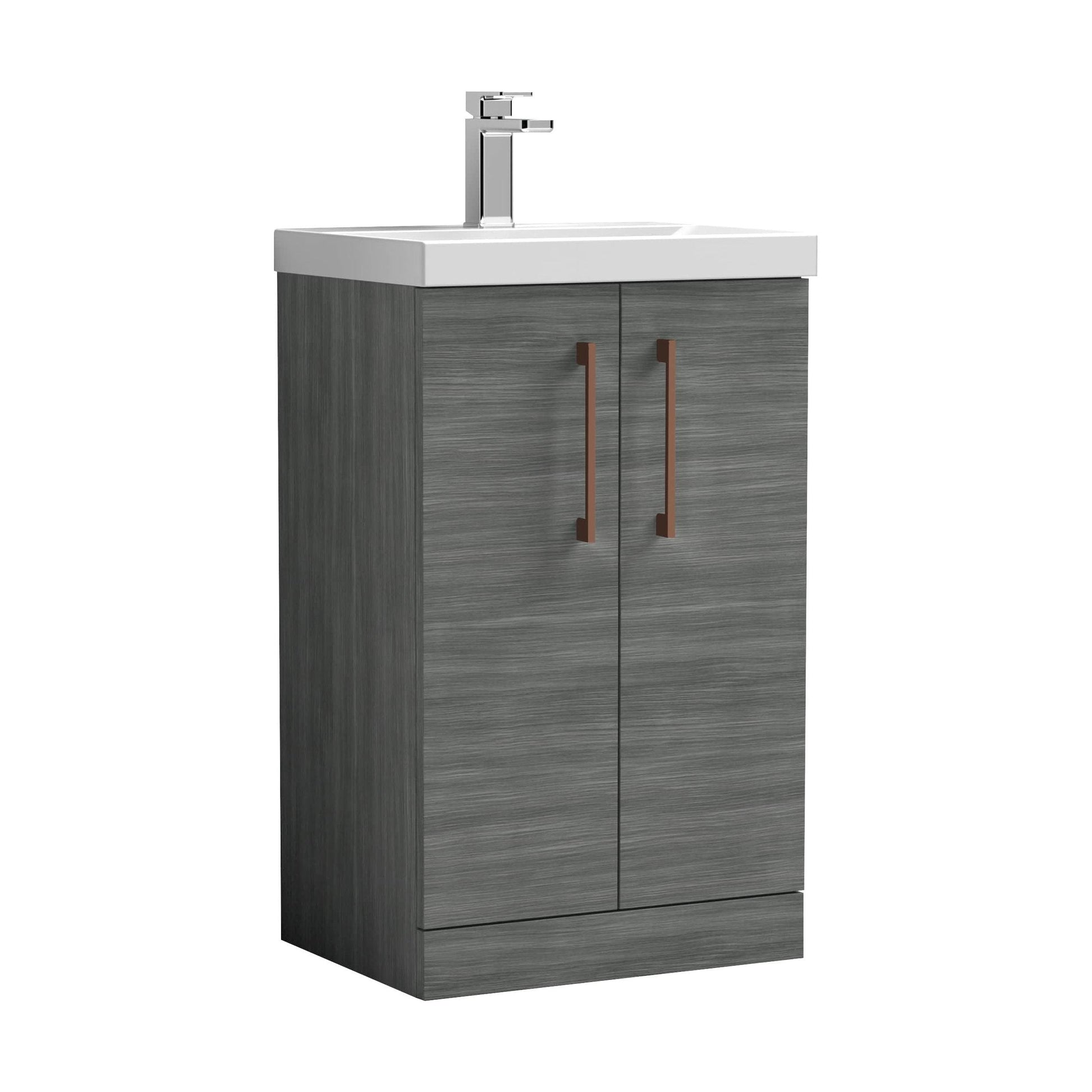 [BALARN501AH019] Bramshall Floor Standing 2-Door Vanity & Mid-Edge Basin – Choice of Colour and Handle Finish - Cutout