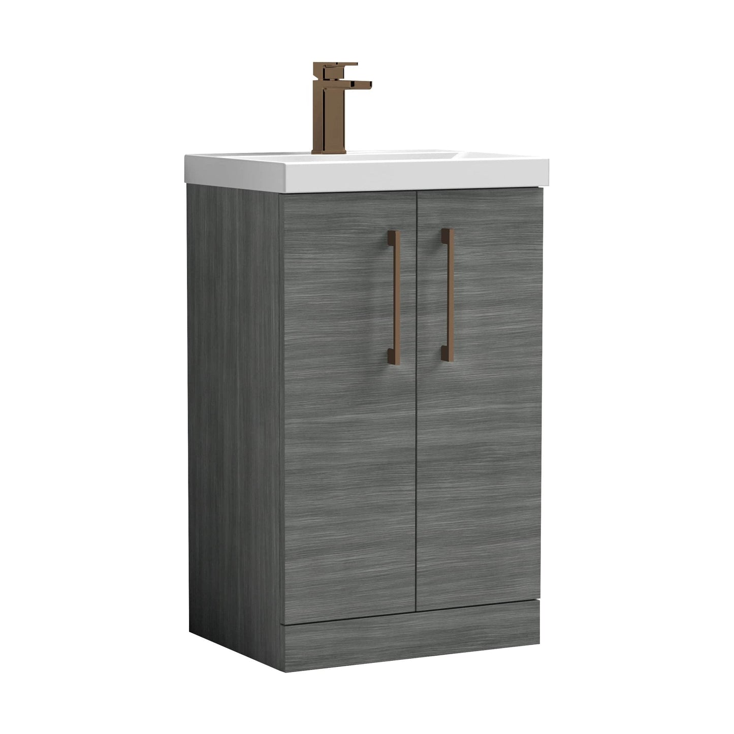 [BALARN501AH1516] Bramshall Floor Standing 2-Door Vanity & Mid-Edge Basin – Choice of Colour and Handle Finish - Cutout