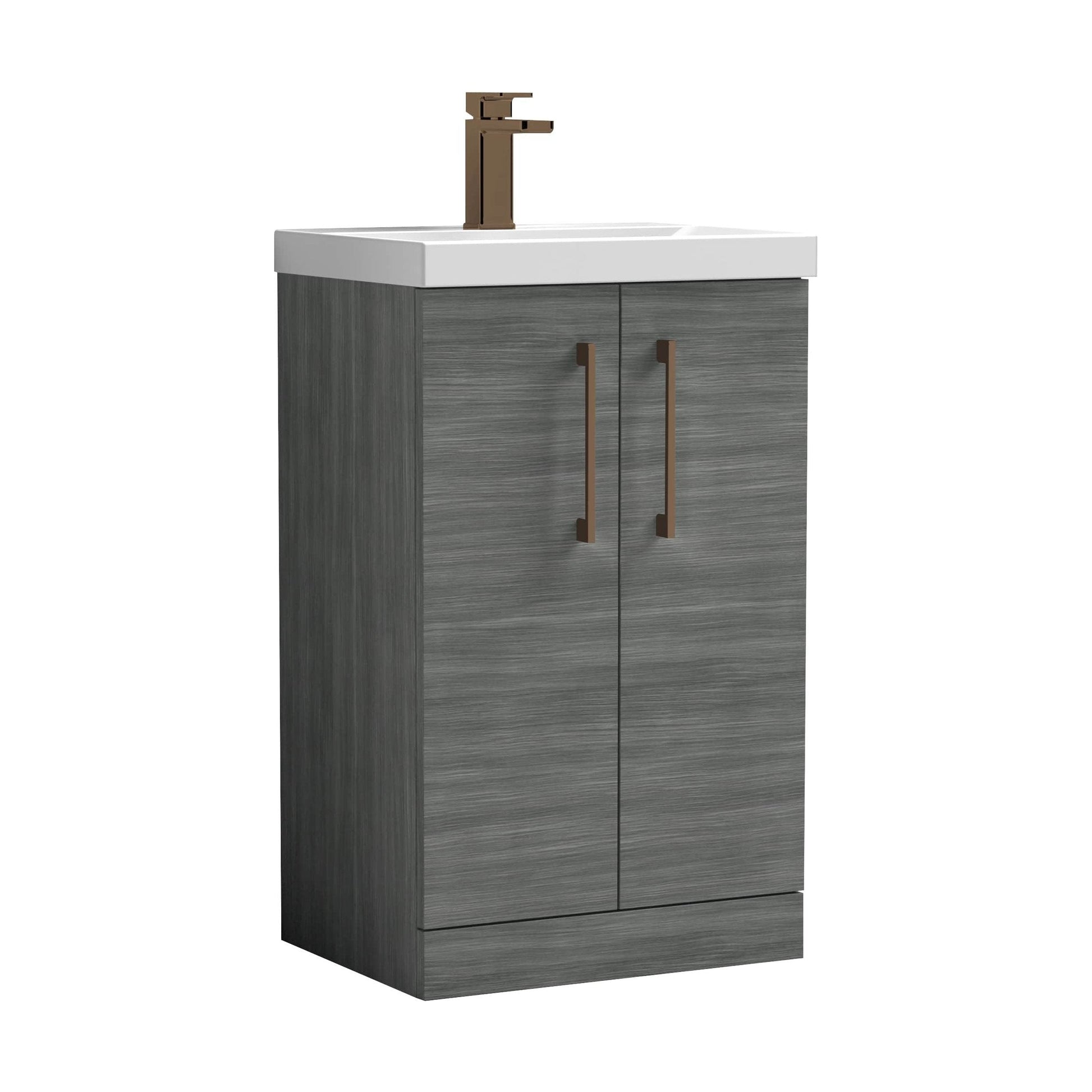[BALARN501AH1516] Bramshall Floor Standing 2-Door Vanity & Mid-Edge Basin – Choice of Colour and Handle Finish - Cutout