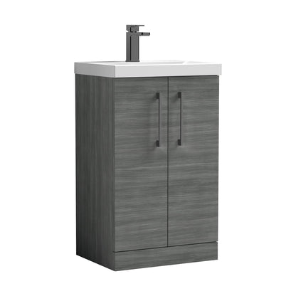 [BALARN501AH716] Bramshall Floor Standing 2-Door Vanity & Mid-Edge Basin – Choice of Colour and Handle Finish - Cutout