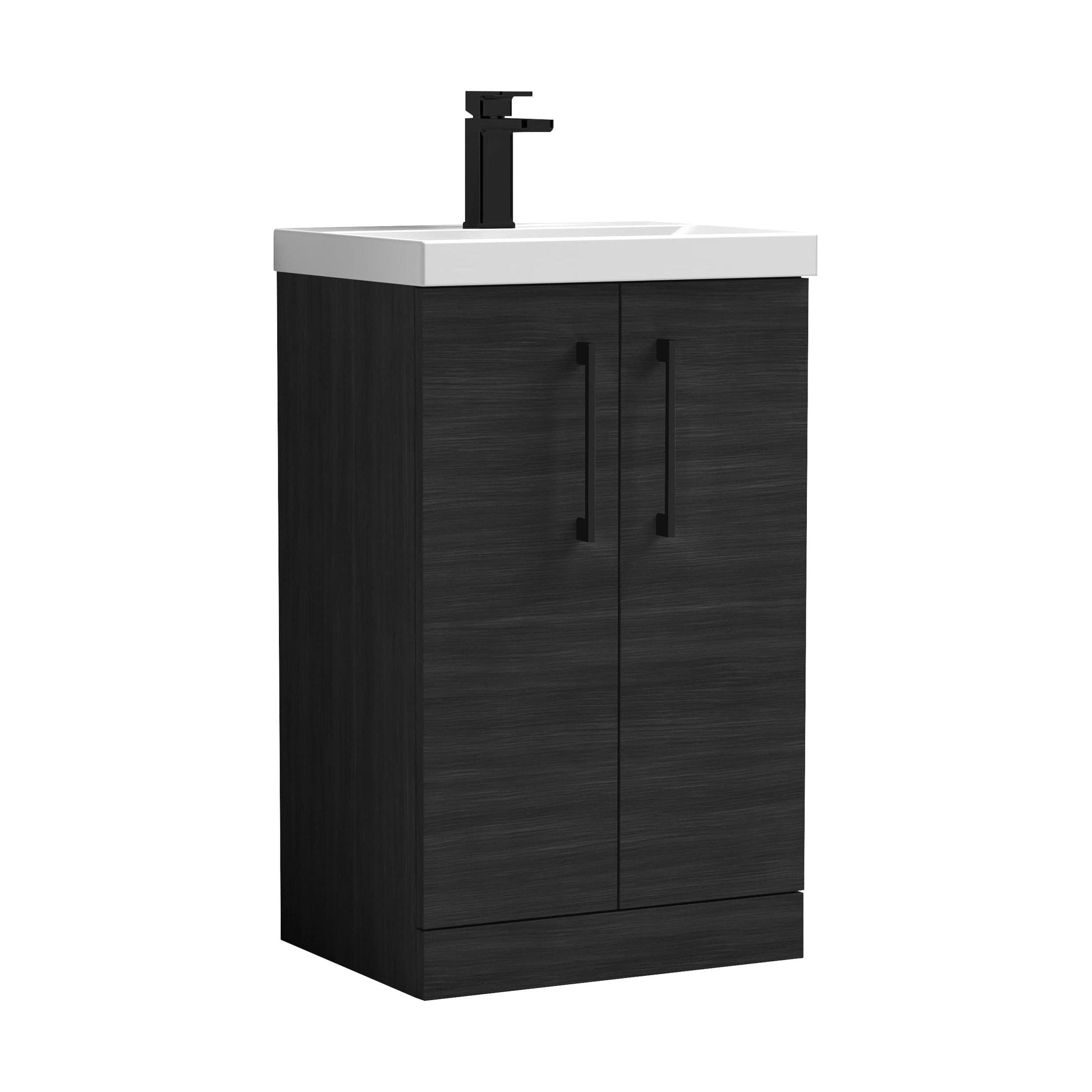 [BALARN601AH018] Bramshall Floor Standing 2-Door Vanity & Mid-Edge Basin – Choice of Colour and Handle Finish - Cutout